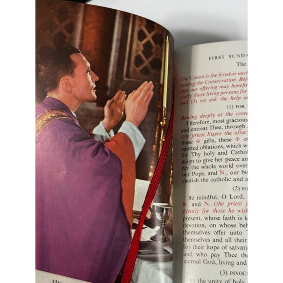 The Catholic Missal Library Of Catholic Devotion Gold Gilt Leatherette Cover 196 - Picture 11 of 12